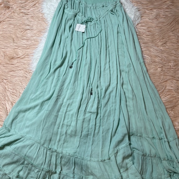 FREE PEOPLE Extratropical Smocked Halter Cutouts Back Maxi Dress Xs M L - Picture 8 of 13